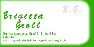 brigitta groll business card